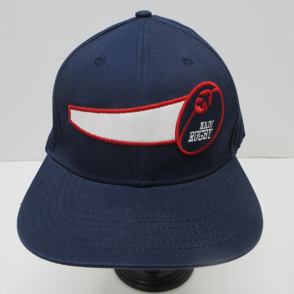 Maui Rugby‎ Onadiko Fitted Hat Cap Mens S/M Navy Red White Cotton Hawaiin Island